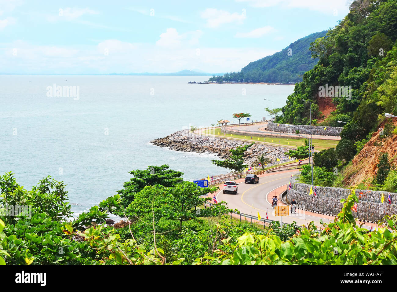 Burapha Chalerm Chonlathit Nangphaya Autoroute vue depuis les View Point , Chanthaburi, Thailande. Banque D'Images