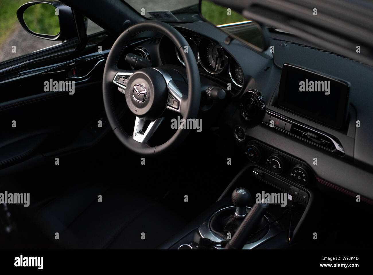 Intérieur de Mazda MX-5 Miata Banque D'Images