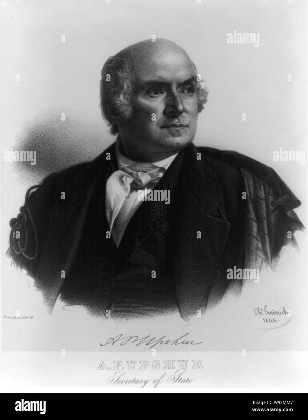 A.P. Upshur, Secrétaire d'État Résumé : Imprimer montre A.P. Upshur, tête-et-épaules portrait, face à légèrement à droite comprend un fac-similé de signature. Banque D'Images