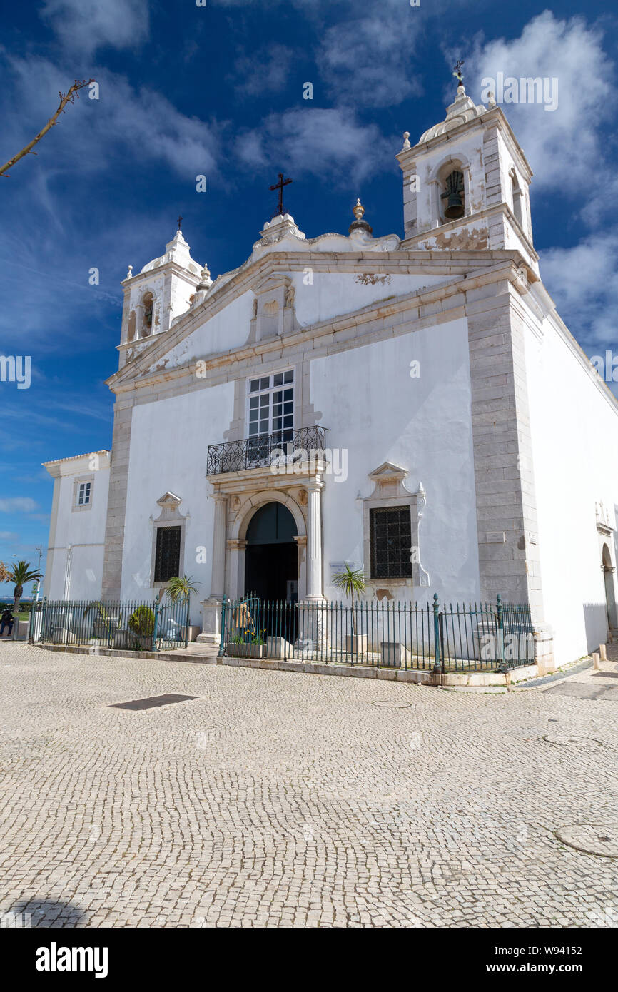 L'église Igreja de Santa Maria à Lagos, Algarve, Portugal. Banque D'Images