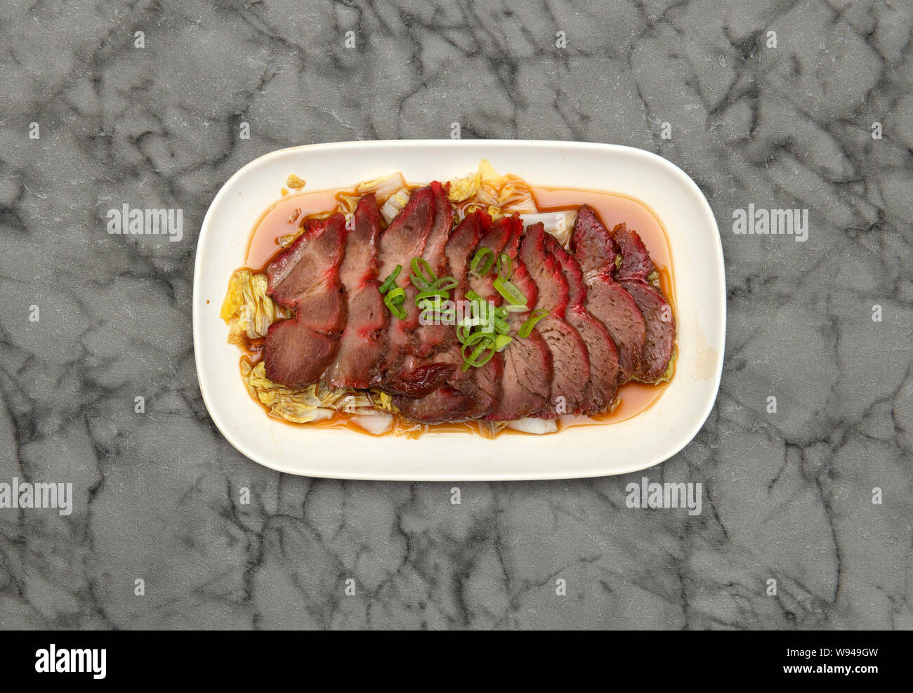 La cuisine chinoise. Barbecue de porc à la sauce soja spéciale Banque D'Images