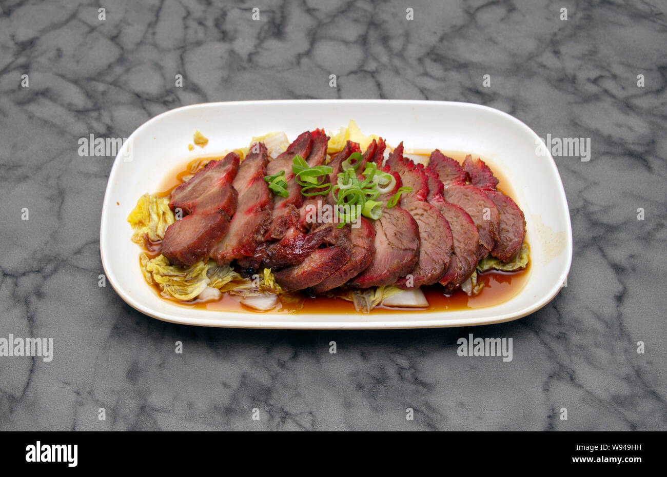 La cuisine chinoise. Barbecue de porc à la sauce soja spéciale Banque D'Images