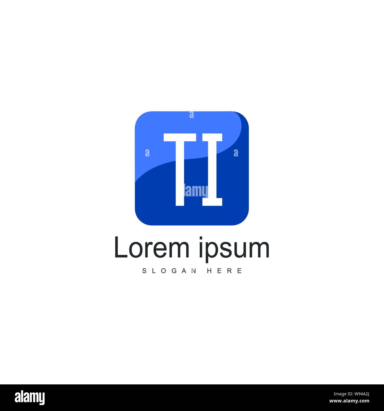 Modèle avec logo TI initiale du bâti moderne. Lettre TI minimaliste design illustration vectorielle du logo Illustration de Vecteur