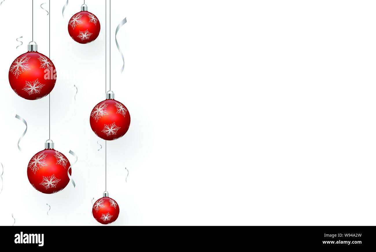 Concept de fête avec des ornements de Noël, confetti Illustration de Vecteur