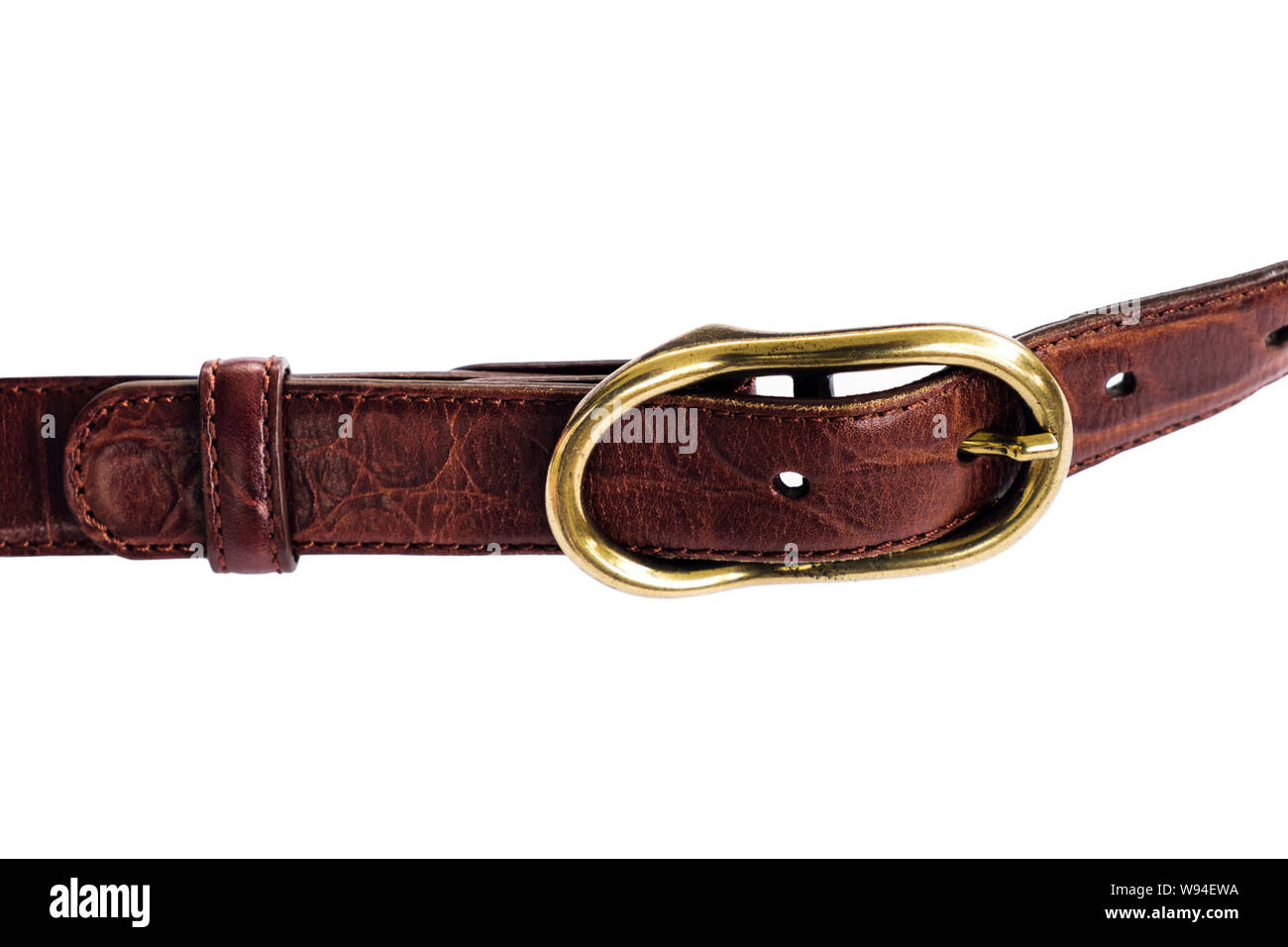 A leather belt with brass buckle Banque de photographies et d'images à  haute résolution - Alamy