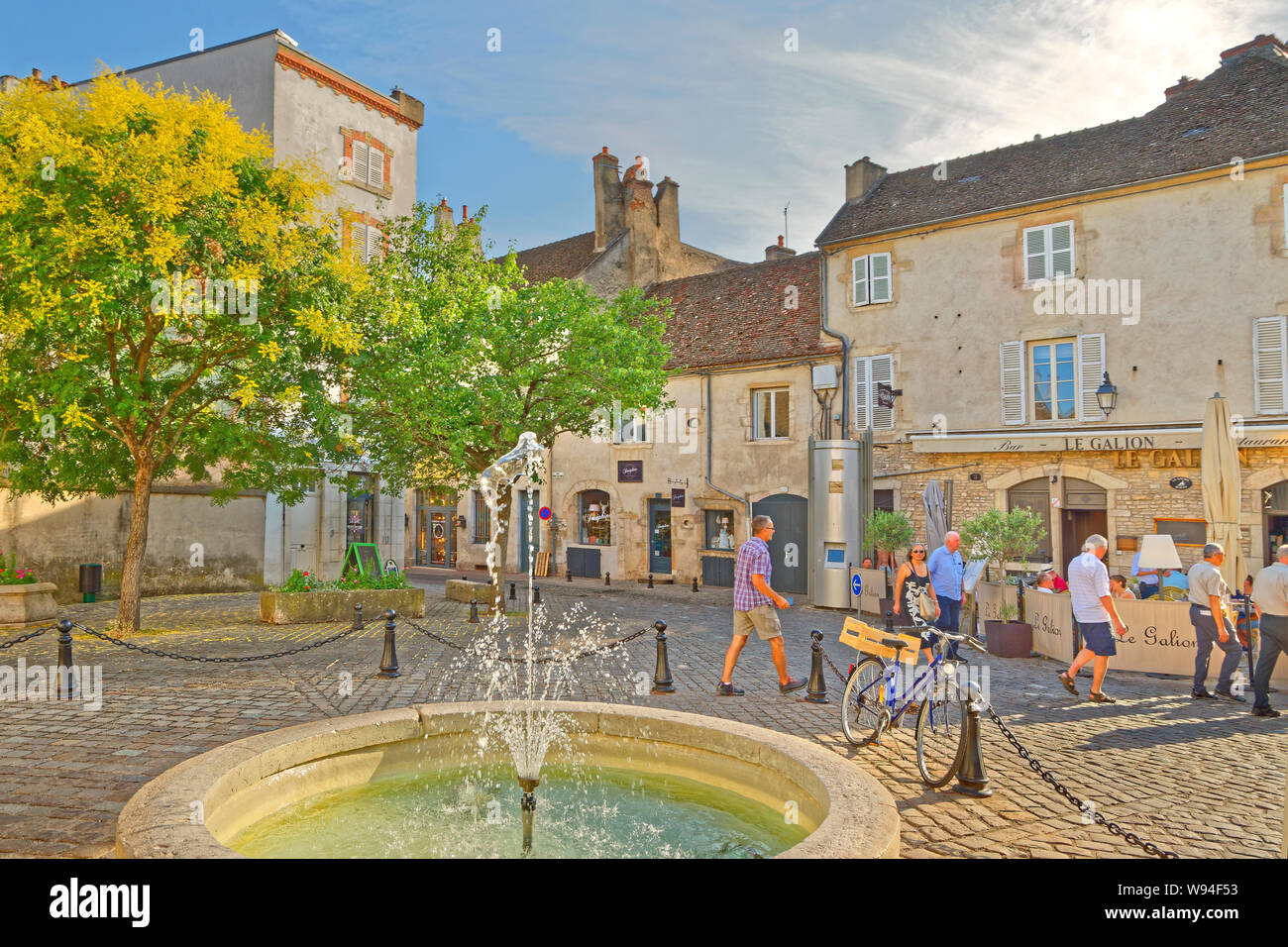 Partie de la vieille ville de Beaune en Bourgogne, en centre de la France. Banque D'Images