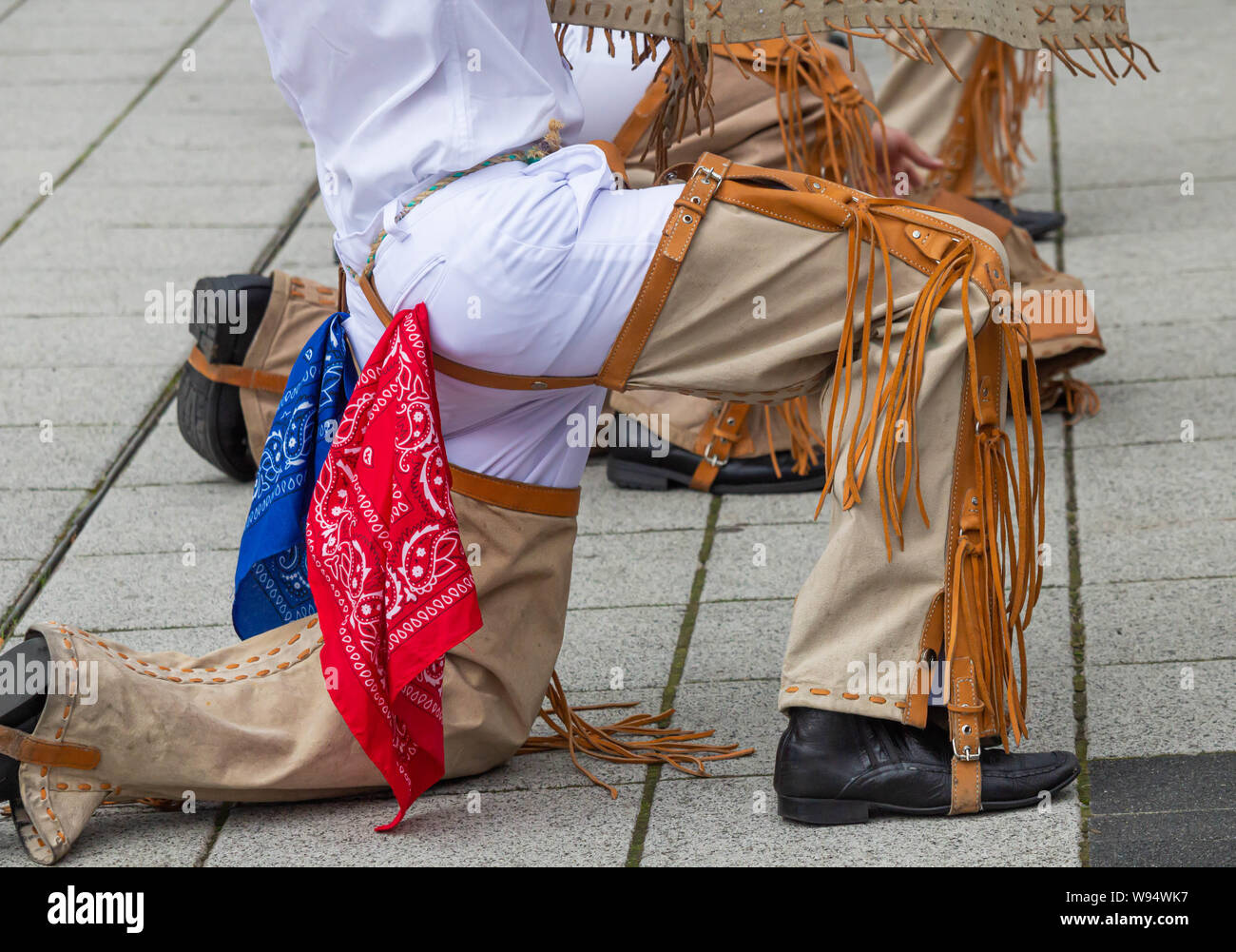 Danseurs de Costa Rica se produisant au Festival International de Billingham World Dance. Banque D'Images