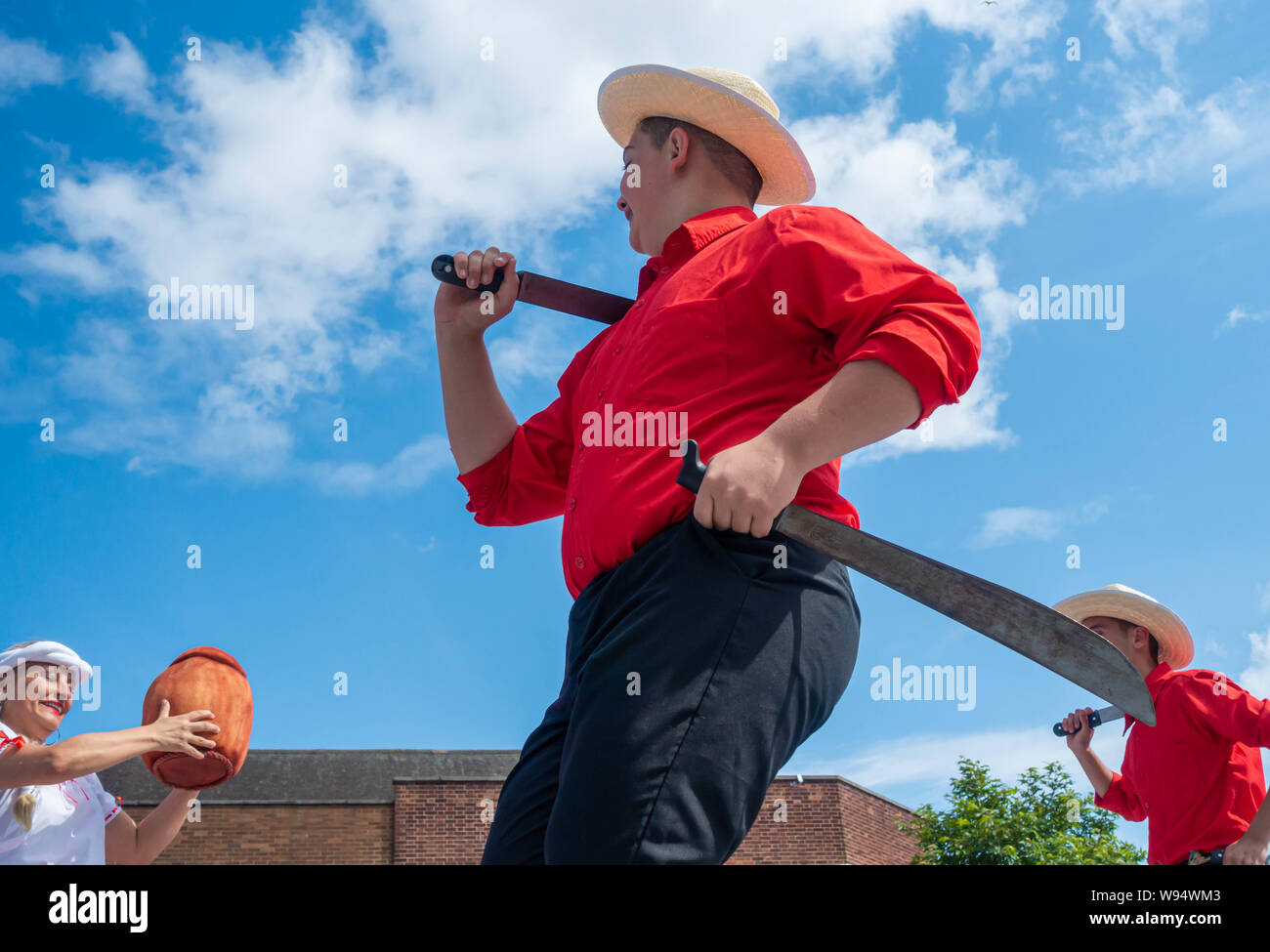 Danseurs de Costa Rica se produisant au Festival International de Billingham World Dance. Banque D'Images