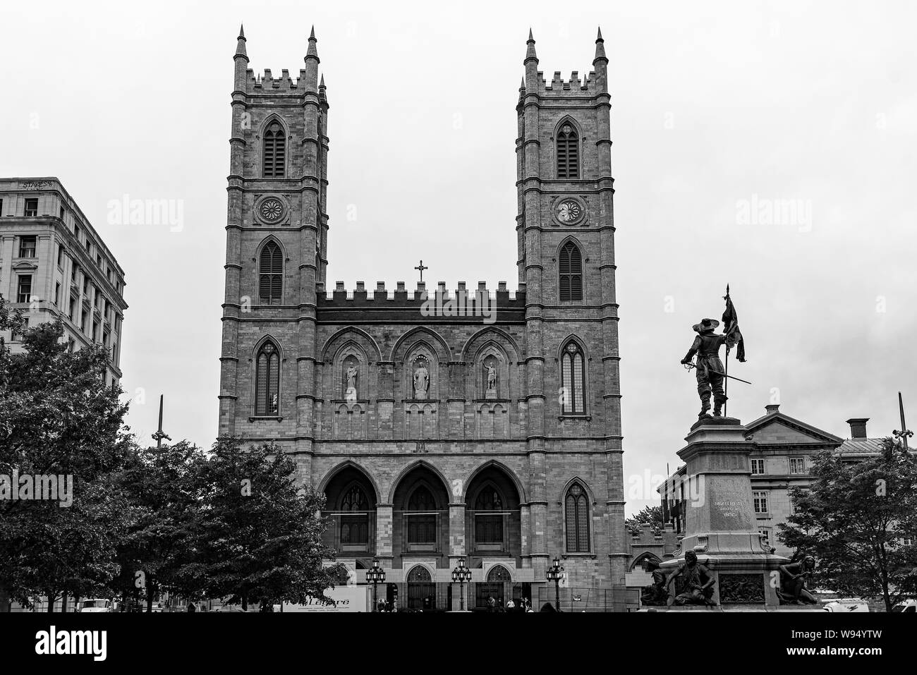 Basilique Notre-Dame de Montréal Banque D'Images