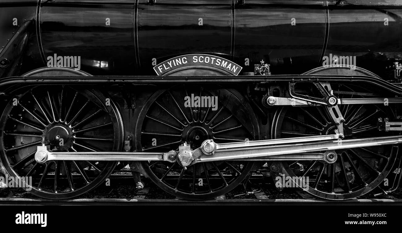 Flying Scotsman LNER Britannique Class A3 4472 locomotive vapeur célèbre comme premier moteur de fer vapeur à officiellement atteindre 100 kilomètres par heure Banque D'Images