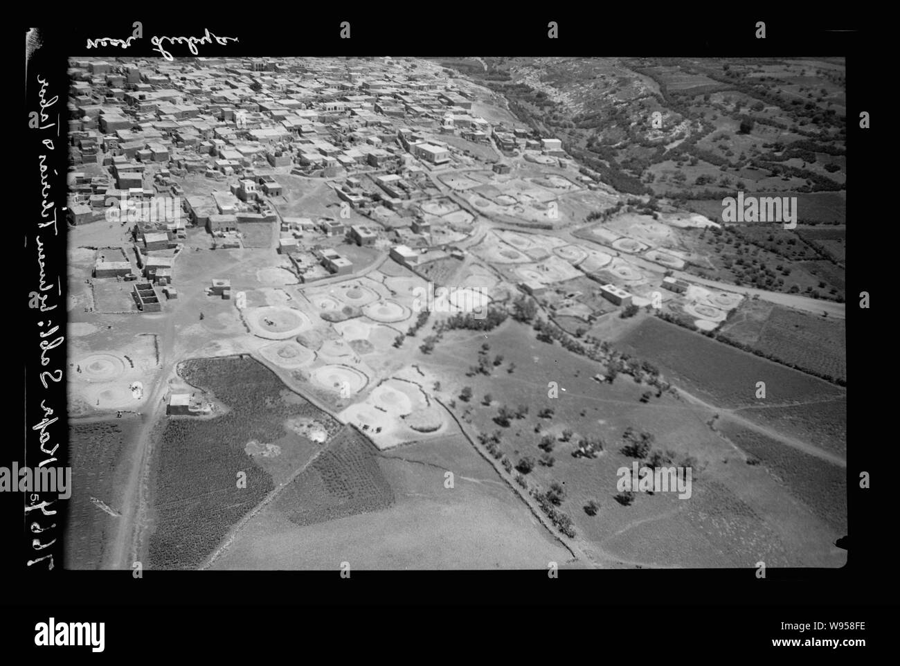 Vues de l'air. Kafr Sabt. Au nord de Mt. Tabor Banque D'Images