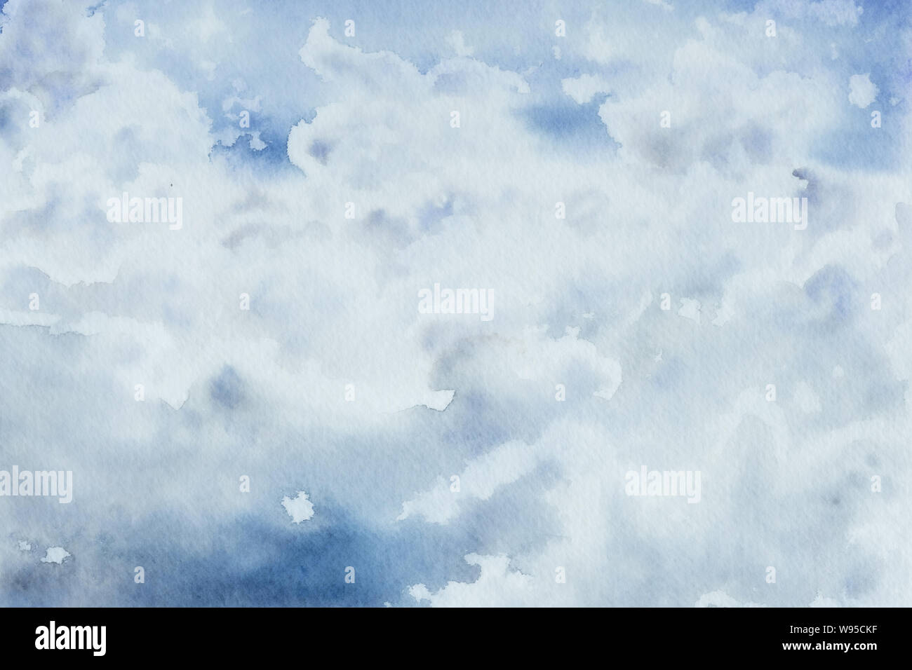 Fond de Ciel nature peinture aquarelle Banque D'Images