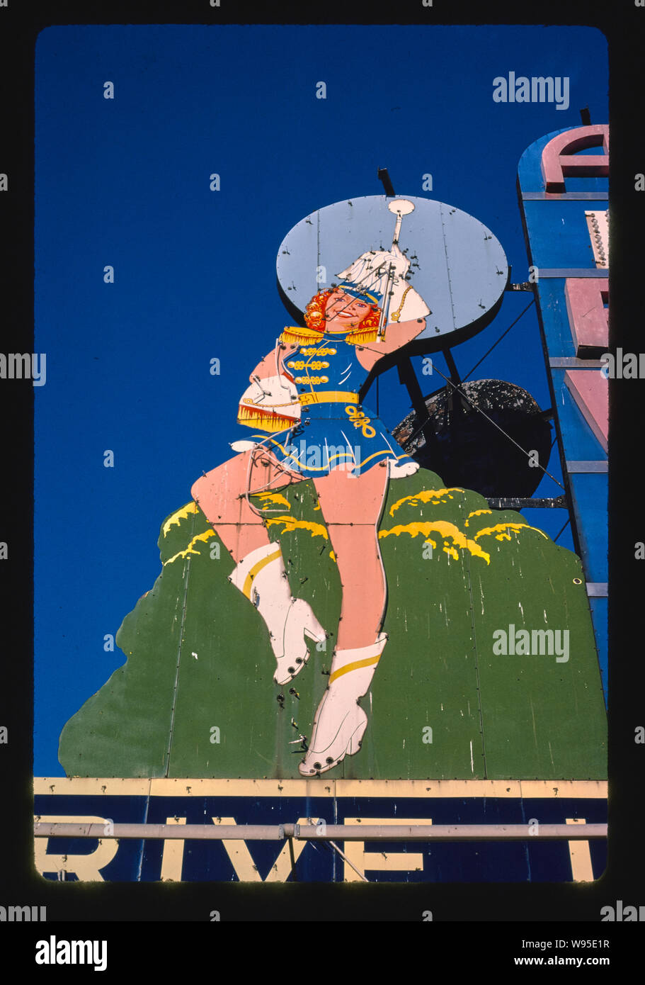 Dans l'entraînement aérien, signe Saint Ann, Missouri Banque D'Images