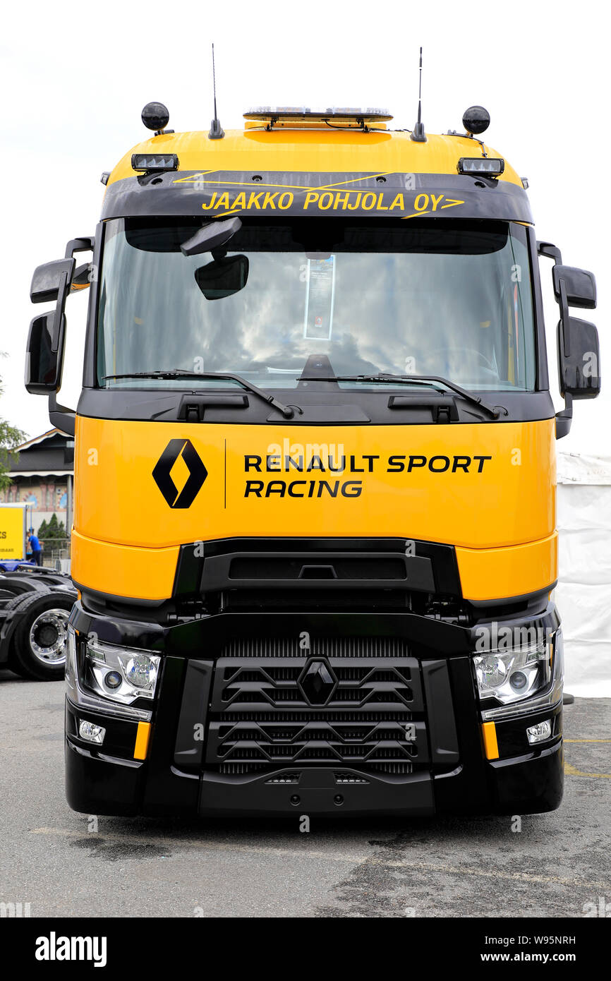 Alaharma, Finlande. Le 9 août 2019. Renault Trucks Renault Sport haute T Course, édition limitée de 100 véhicules total, sur Power Truck Show 2019. Banque D'Images