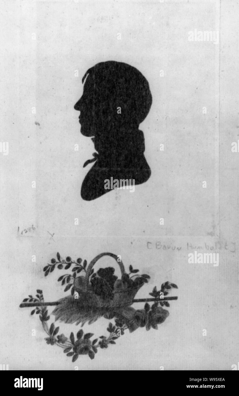 Alexander von Humboldt, 1769-1859, silhouette Banque D'Images