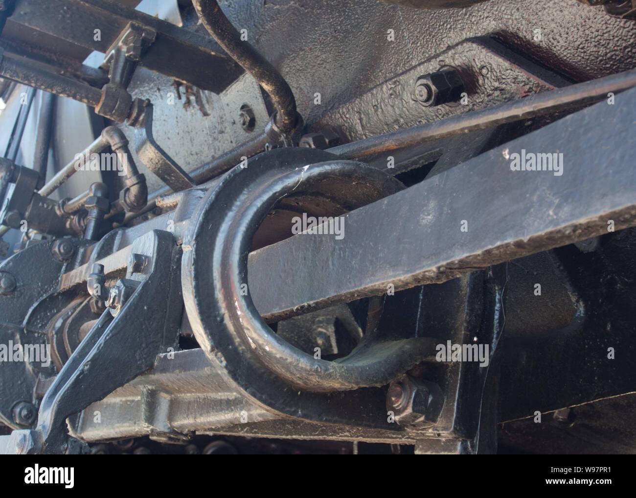 Détail de la tige de piston d'un moteur à vapeur Banque D'Images