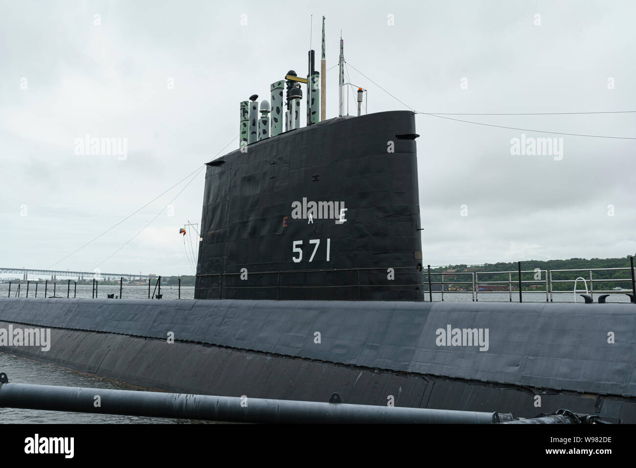 Le Musée de la force sous-marine, Groton, Connecticut, USA exploité par US Navy USS Nautilus sous première centrale nucléaire construite au chantier naval Electric Boat 1952-1954 Voir info Banque D'Images