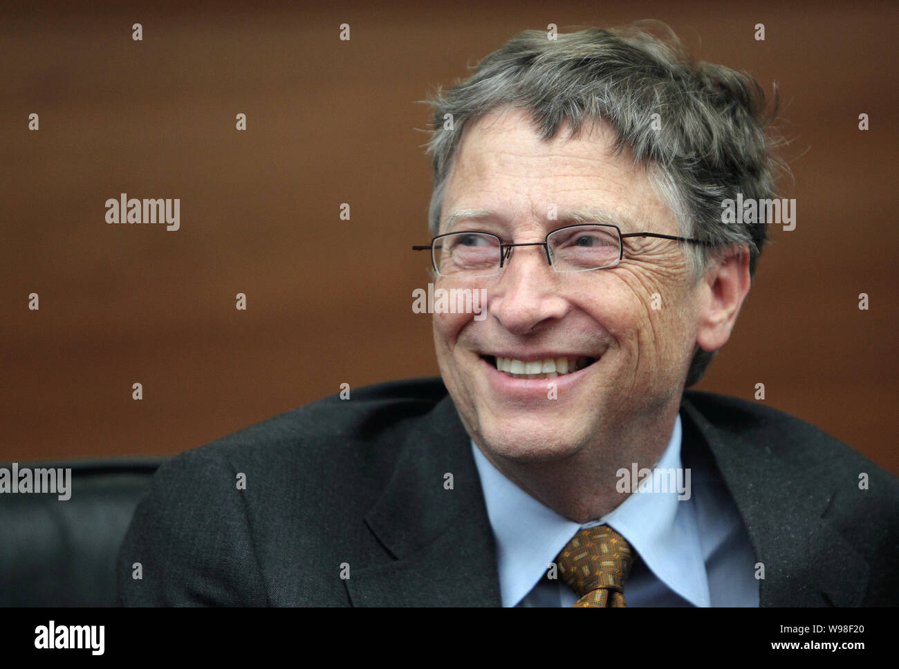 Co-fondateur de Microsoft Bill Gates est représenté à une réunion au ministère du Commerce de Chine à Beijing, Chine, 8 décembre 2011. Microsoft a co-découvert Banque D'Images