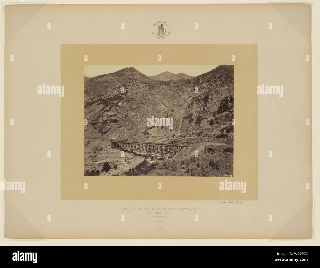 Devils Gate Bridge - T.H. O'Sullivan, phot. Banque D'Images