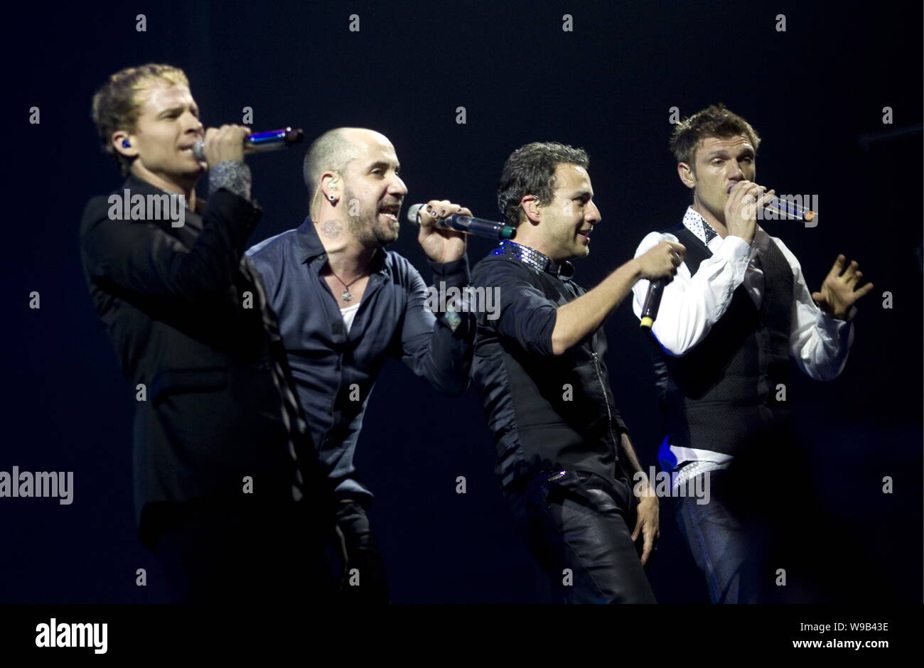 Groupe pop américain Backstreet Boys effectuer au Shanghai concert de leur tournée mondiale, c'est nous, à Shanghai, Chine, 14 mars 2010. Banque D'Images