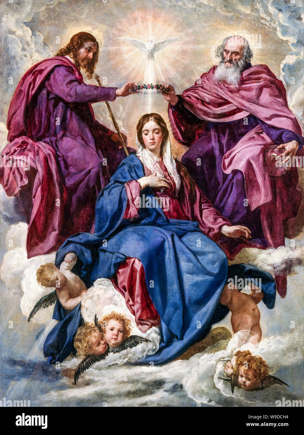 Diego Velázquez, peinture, couronnement de la Vierge, 1635 Banque D'Images