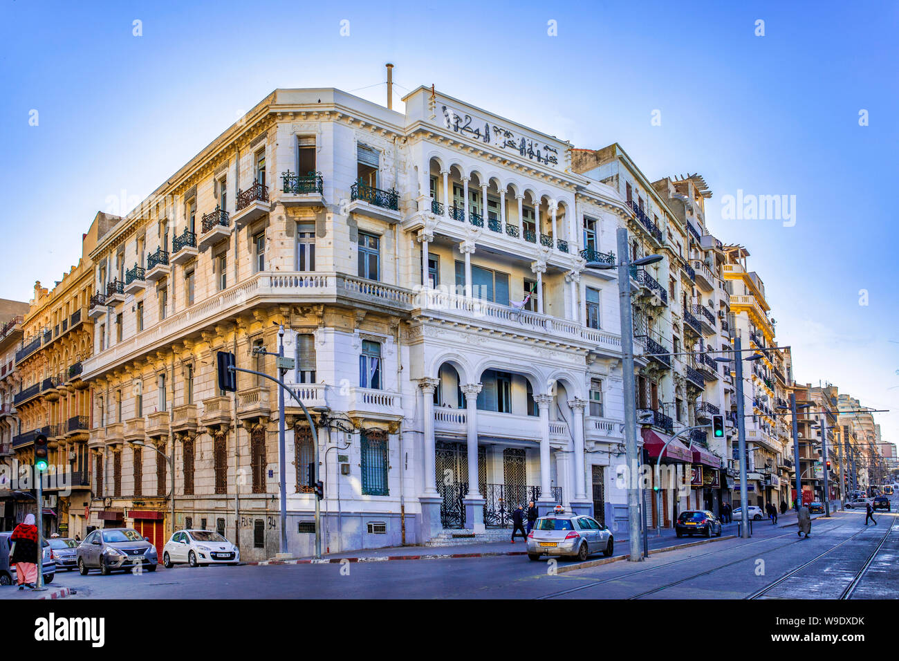 Algérie, Oran, ville, rue, Emir Abdelkader, maison coloniale Banque D'Images