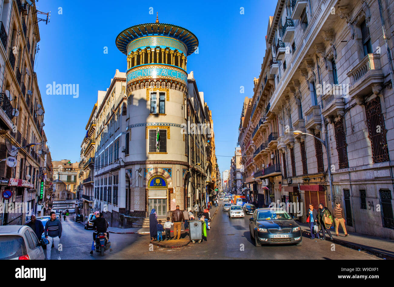 Algérie, Oran, ville, Rue Mohamed Khemisti Banque D'Images