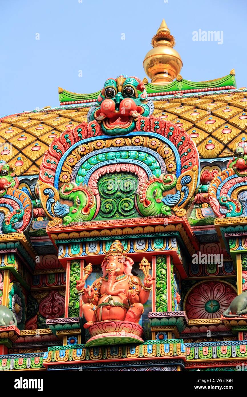 La ville de Bangkok, Thaïlande - Sri Mariamman temple hindou. Banque D'Images