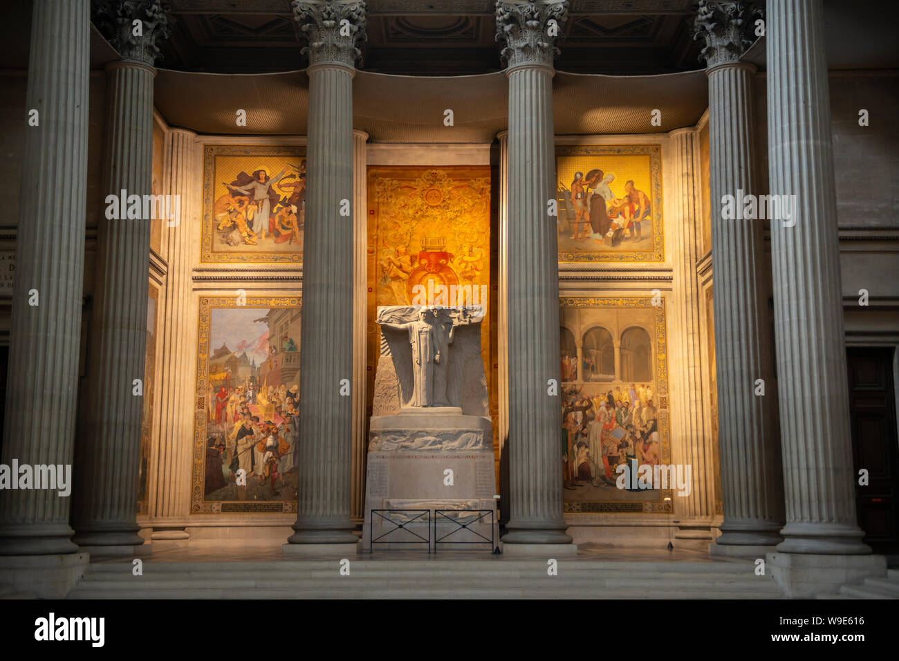 Intérieur du Panthéon au Quartier Latin, Paris, France Banque D'Images