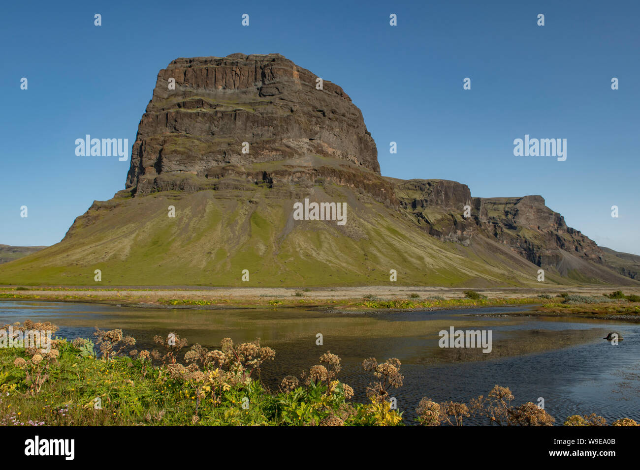 Près de Bluff, Skaftafell, l'Islande Vatnajokull NP Banque D'Images