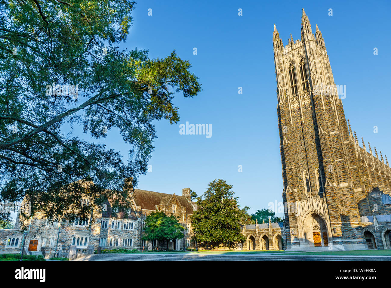 DURHAM, NC, USA - 8 août : chapelle de l'Université Duke, le 8 août 2019 à l'Université Duke de Durham, Caroline du Nord. Banque D'Images