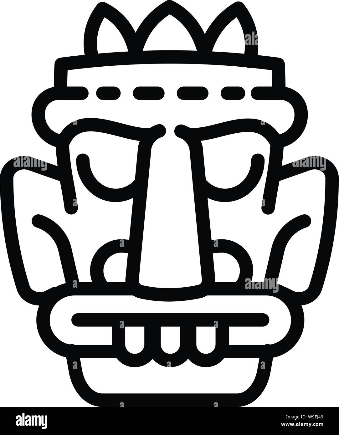 L'icône idole Hawaii. Contours texas idol icône vecteur pour la conception web isolé sur fond blanc Illustration de Vecteur