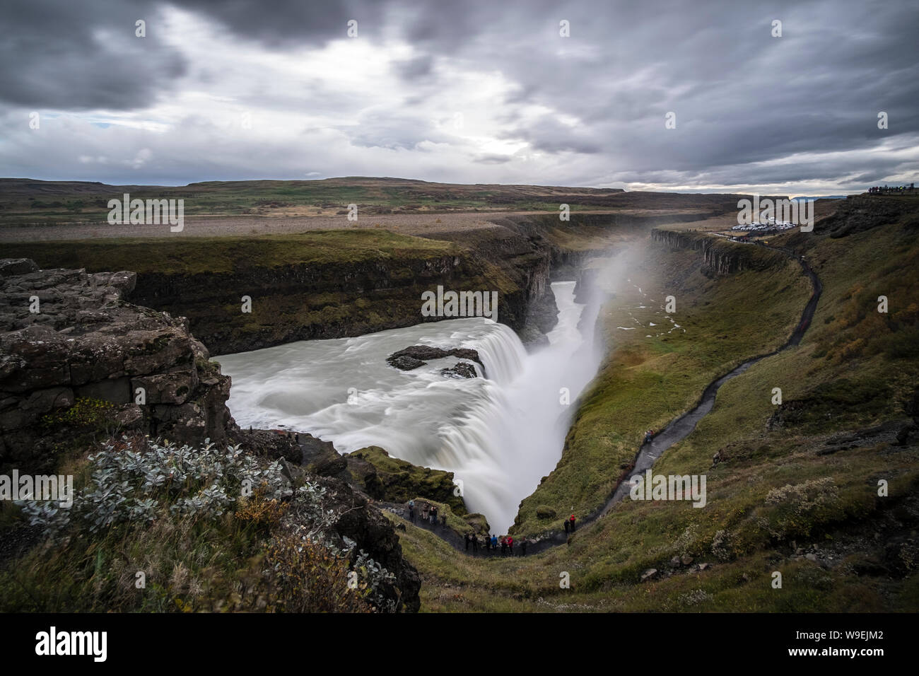 Une belle cascade Gullfoss, célèbre monument en Islande. Cercle d'or, de l'Islande Banque D'Images