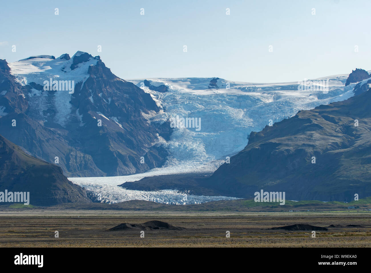 Au glacier de Vatnajokull, Skaftafell, l'Islande NP Banque D'Images