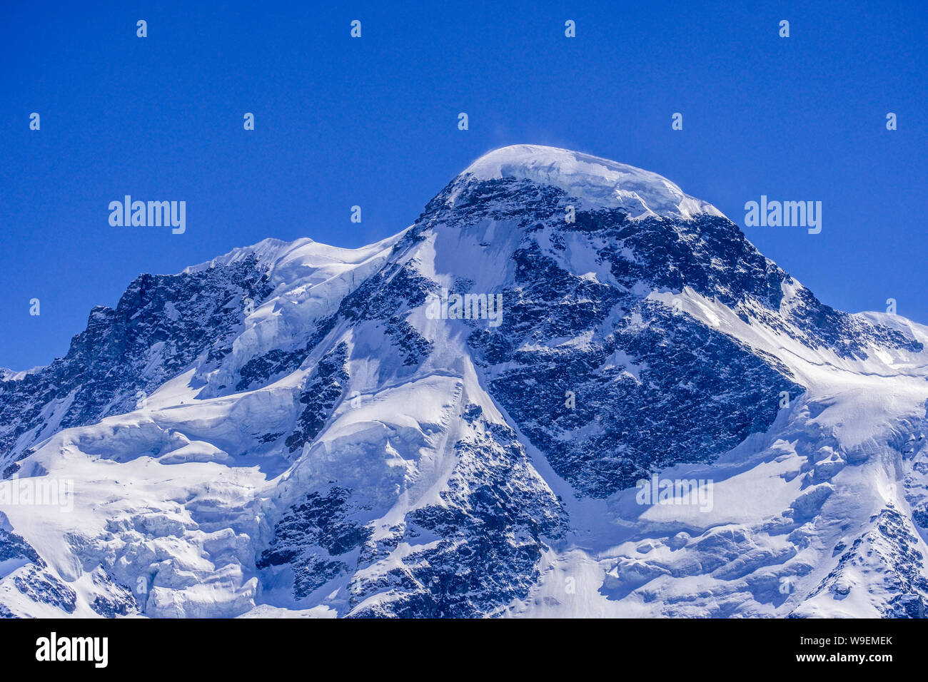 Haut de l'Europe vue par Matterhorn glacier paradise, Zermatt, Suisse Banque D'Images