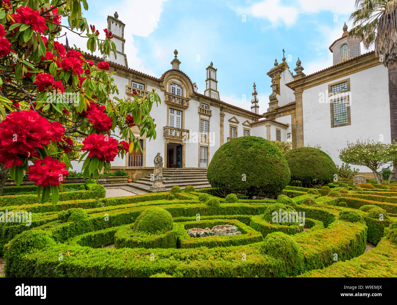 Vue sur le palais de Mateus. Vila Real, Portugal Banque D'Images