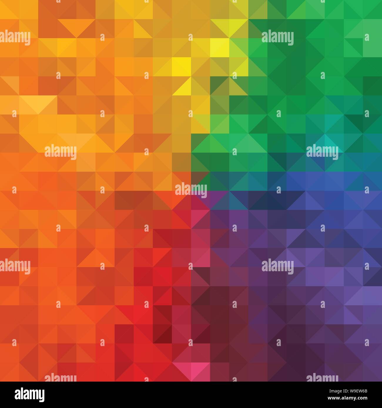 Arc-en-ciel coloré vecteur contexte faite de triangles Illustration de Vecteur