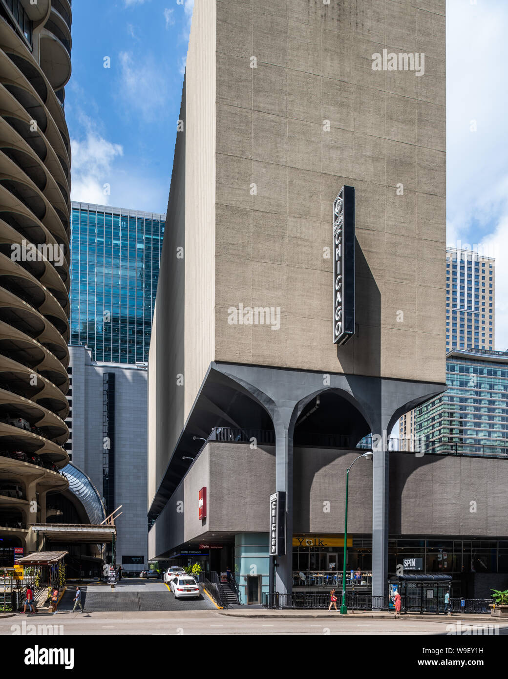 Le Marina City office building, conçu par Bertrand Goldberg Banque D'Images