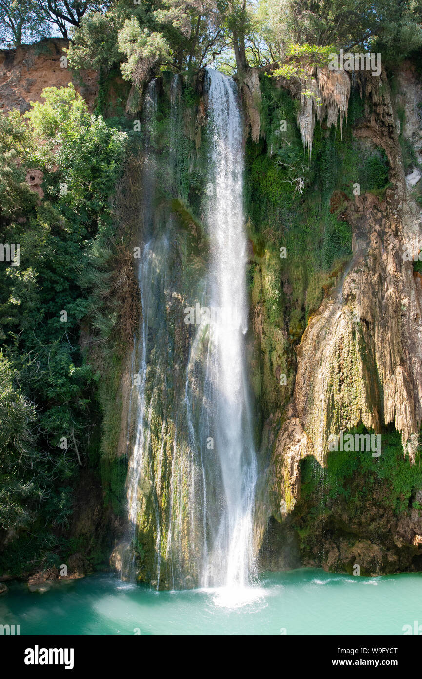 Cascade cascade de Sillans, également appelé Sillans la Cascade, Var, Provence-Alpes-Côte d'Azur, France Banque D'Images