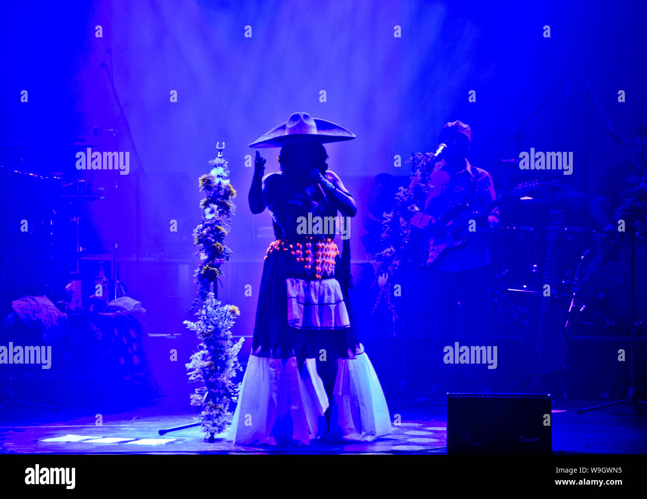 La chanteuse mexicaine Lila Downs en live Banque D'Images