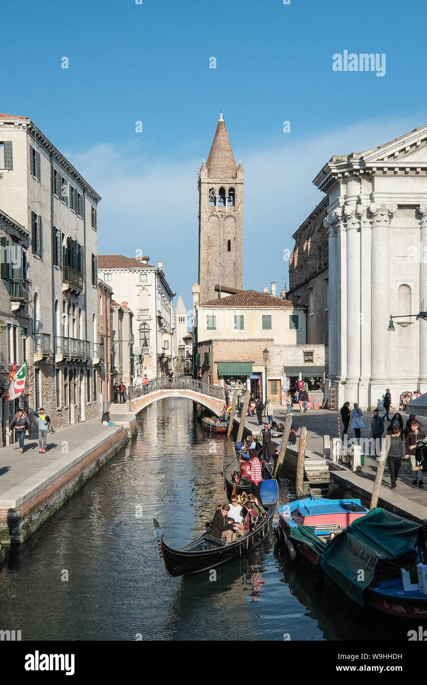 Le campanile de San Barnaba, Venise Banque D'Images