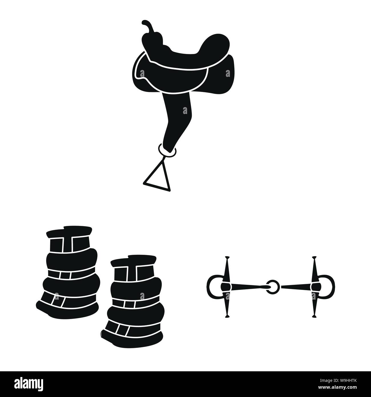La conception du sport et de vecteur icône de la concurrence. Collection de sport et de l'icône vecteur équestre de stock. Illustration de Vecteur