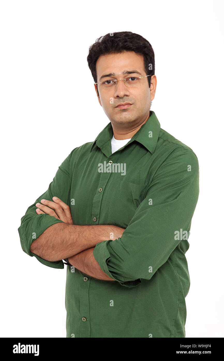 Couple avec les bras croisés Banque D'Images