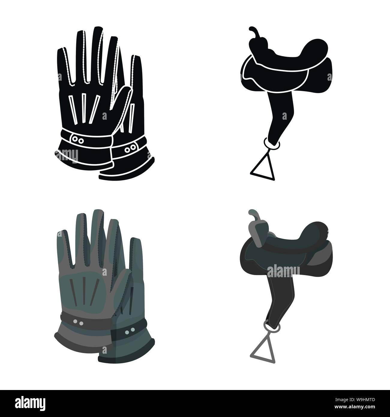 Vector illustration de matériel équitation icône. Ensemble d'équipements et la concurrence symbole boursier pour le web. Illustration de Vecteur