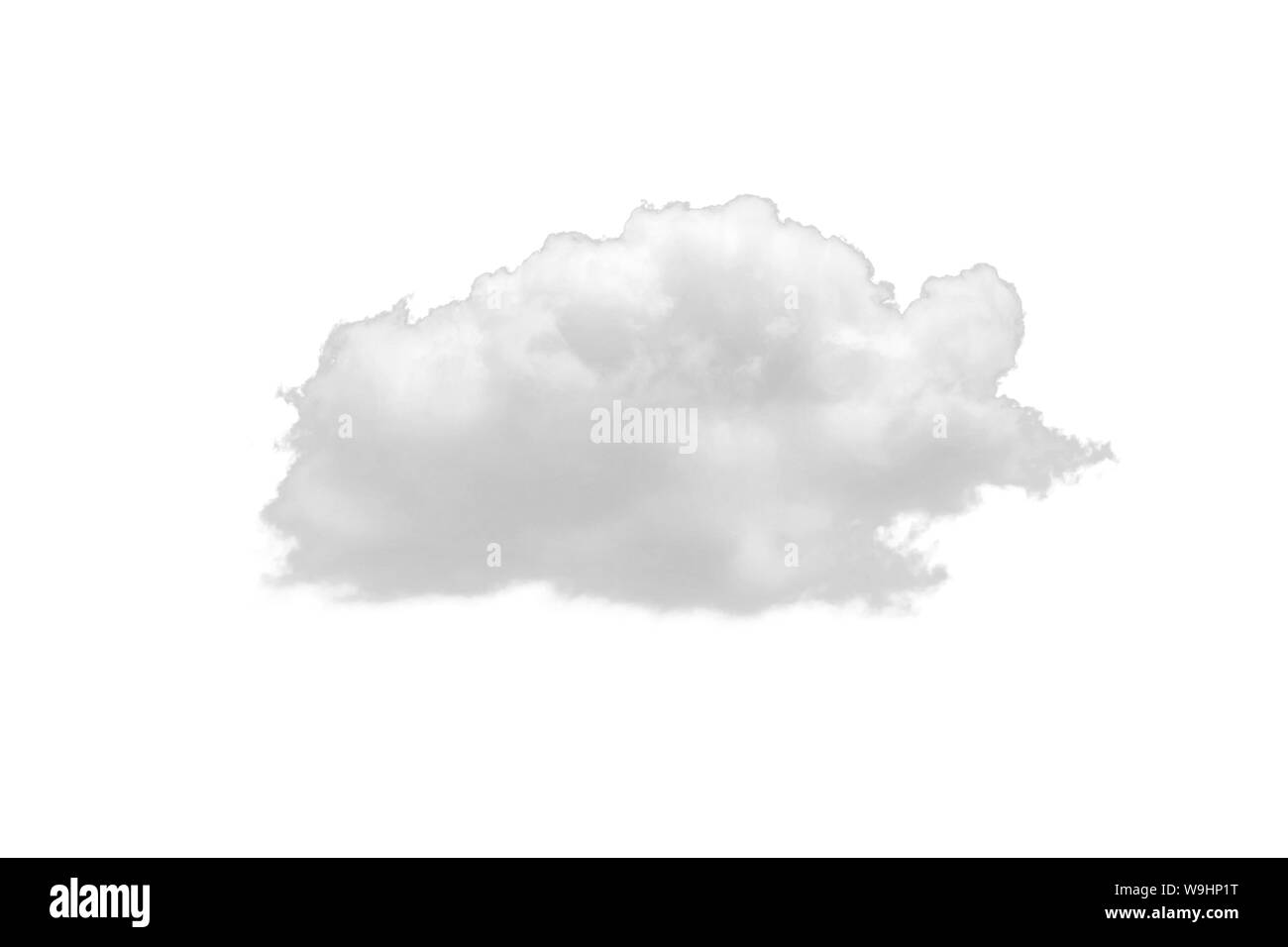 Seule la nature nuage blanc isolé sur fond blanc. L'élément de conception découpe nuages utilisation polyvalente. Banque D'Images