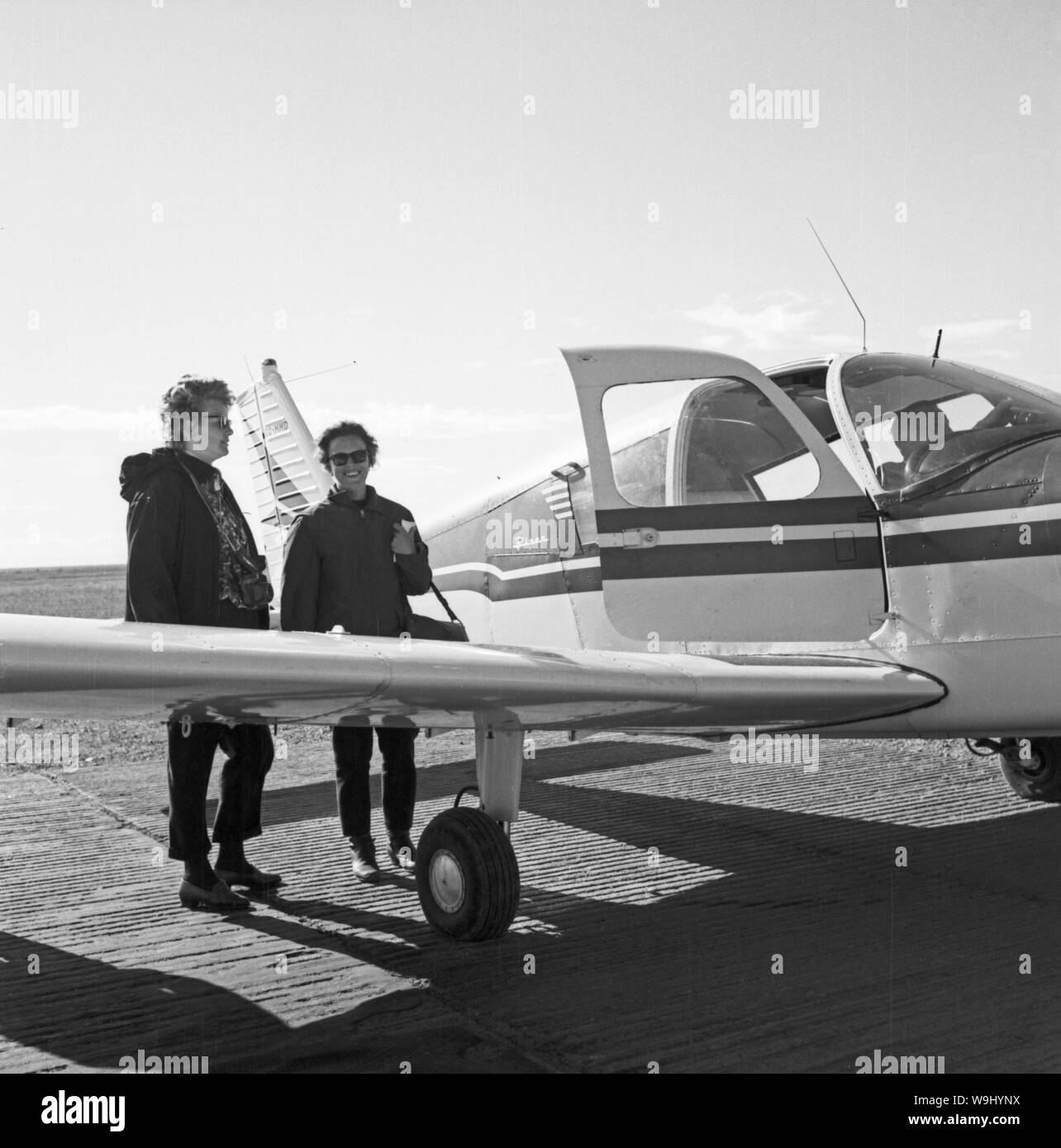 Bereit zum Abflug nach Ushuaia en Argentine, 1960 er Jahre. prêt au décollage à Ushuaia en Argentine, 1960. Banque D'Images