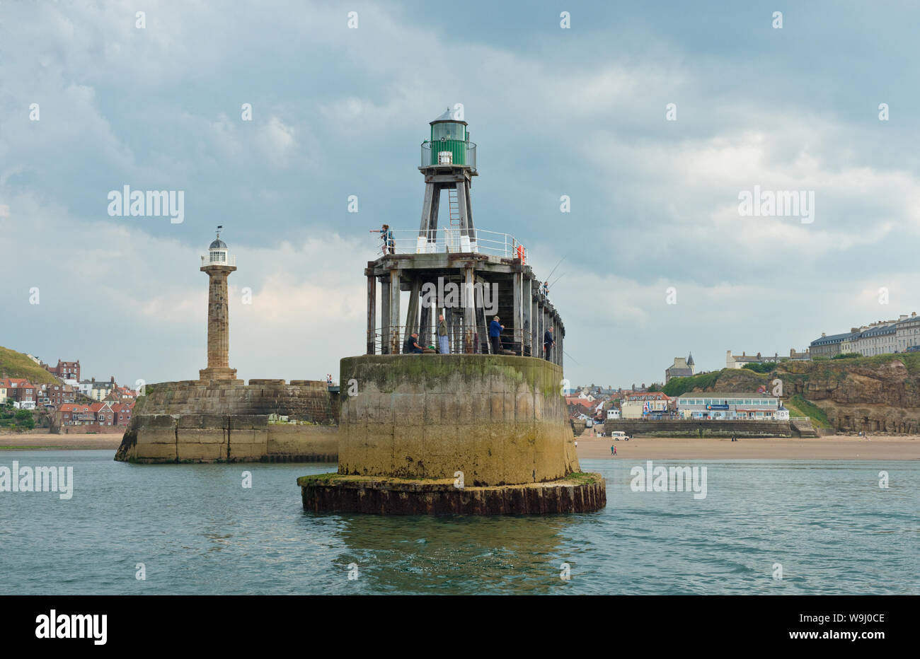 Whitby Pier. Whitby, North Yorkshire, Angleterre Banque D'Images