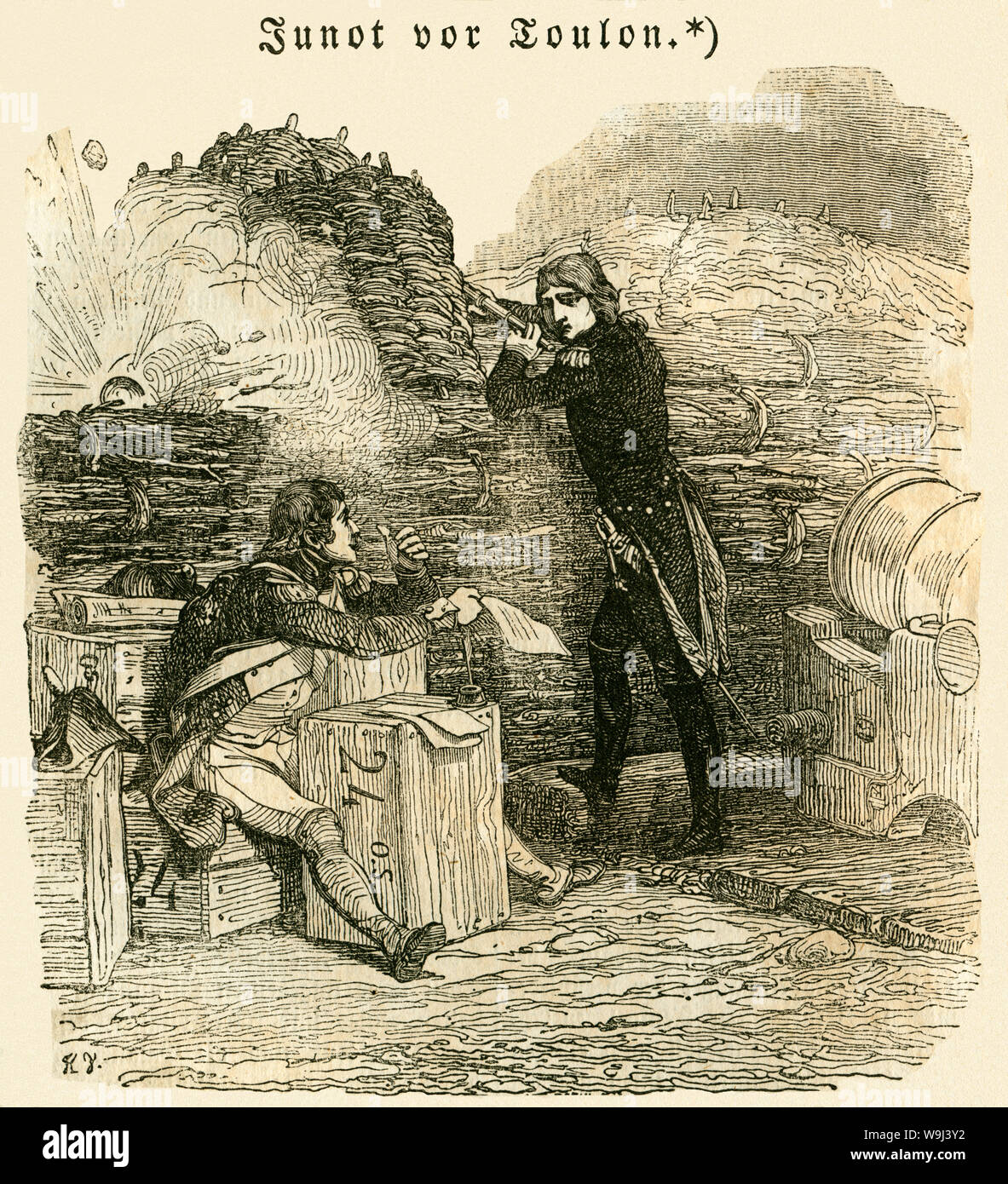 Europa, Frankreich, Junot, Herzog von Abrantès , französischer Originaltext : ', Général Junot vor Toulon ' , Motiv aus : ' ' , das Magazin für Pfennig Verbreitung gemeinnütziger Kenntnisse, n° 302, 12. 08 janvier 1839 . / Europe, France, Jean Andoche Junot duc d'Abrantès, général français, texte original : ' Junot vor Toulon ' ( Junot infront de Toulon ) , de l'image : ' Pfennig das Magazin ' ( l'Allemand Penny Magazine ) , pour le disseminetation des connaissances dans l'intérêt public , No 302, 12. 01. 1839 . Banque D'Images