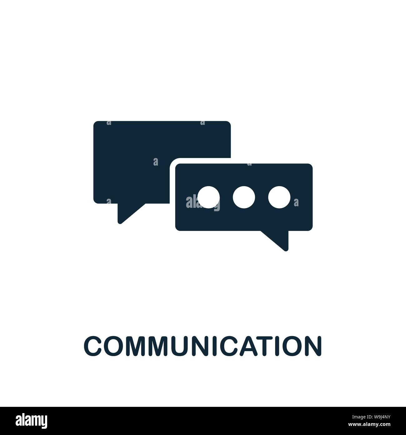 Dialogue communication icon logo design Banque de photographies et d ...