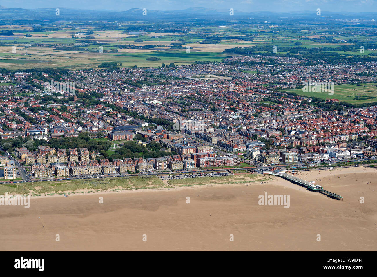Une vue aérienne de Lytham St Annes, Fylde Coast, North West England, UK Banque D'Images